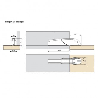 Декоративна накладка для петлі PACTA (SRXB78AIXXXXF) оздоблення нержавіюча сталь