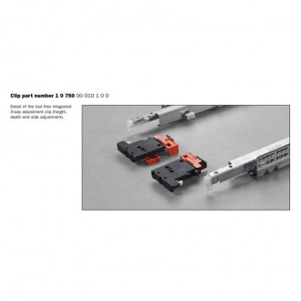 Замок для напрямних прихованого монтажу SALICE CLIP (1075000010100)