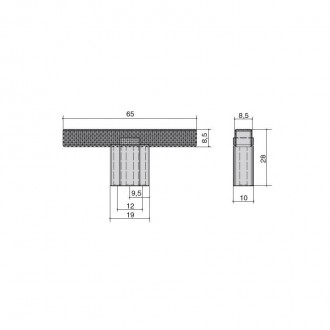 Ручка-кнопка Citterio Giulio (8 1177.0012.0911) платина Ручка-кнопка Citterio Giulio (8 1177.0012.0911) платина