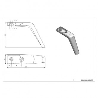 Мебельная ножка Ipea Duke (20ADUKL145S) полированный алюминий