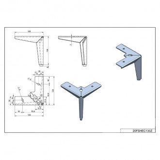 Мебельная ножка Ipea Shelly (20FSHEC130Z) хром