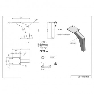 Мебельная ножка Ipea Fire (20FFIRC130Z) хром Мебельная ножка Ipea Fire (20FFIRC130Z) хром