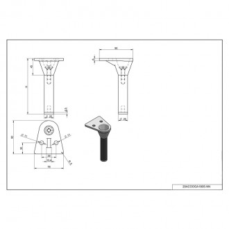 Мебельная ножка Ipea Cool (20ACOOGA180S-NN) черный никель