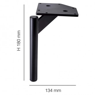 Мебельная ножка Ipea Fleming (30FFLEVP180Z/50L) черный