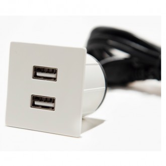 Мебельная USB розетка  ASA VersaPick белая матовая (060.29Z.00011)