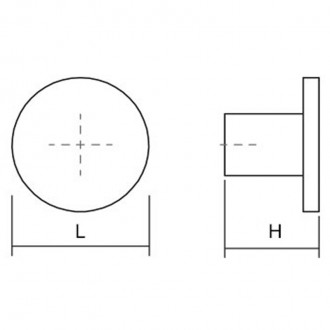 Ручка-кнопка Viefe 26 мм (0168.026.Z.26) матовая медь