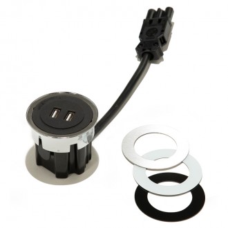 Встраиваемый модуль ASA VersaDot USB белый, черный, нержавеющая сталь (060.30Y.00008)