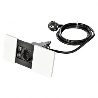 Встраиваемый модуль ASA VersaPad 1x220 2xUSB белый (060.08F.00063)