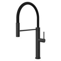 Смеситель кухонный с гибким изливом Gessi 316 Kitchen Cesello матовый черный (60014#299)