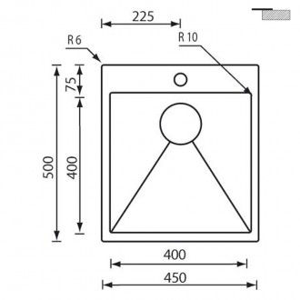 Кухонная мойка CM Filoraggiato Mix Vintage 45Х50 72043 Кухонная мойка CM Filoraggiato Mix Vintage 45Х50 72043