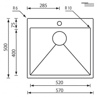 Кухонная мойка CM Filoraggiato Mix Vintage 57Х50 72044 Кухонная мойка CM Filoraggiato Mix Vintage 57Х50 72044