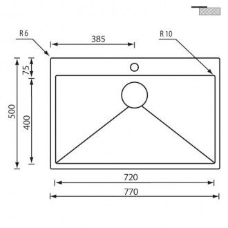 Кухонная мойка CM Filoraggiato Mix Vintage 77Х50 72046 Кухонная мойка CM Filoraggiato Mix Vintage 77Х50 72046