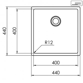 Кухонная мойка CM IN-TECH 44X44 17302
