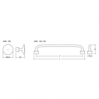 Ручка-скоба Viefe 128 мм (0495.128.Z.M2) черный матовый