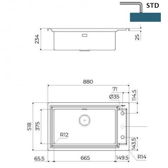 Кухонная мойка Foster Outline 6625 000
