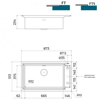 Кухонная мойка Foster Outline 6602 000 Кухонная мойка Foster Outline 6602 000