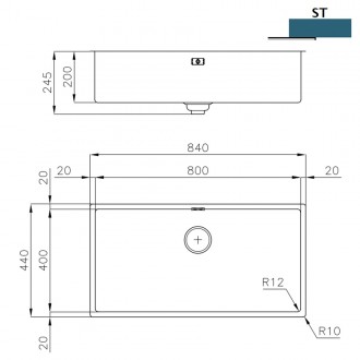 Кухонная мойка Foster Skin 4458 849 Кухонная мойка Foster Skin 4458 849