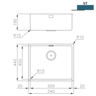 Кухонная мойка Foster Smokey 1155 858