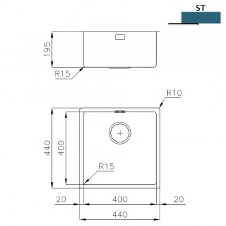 Кухонная мойка Foster Smokey 1156 858