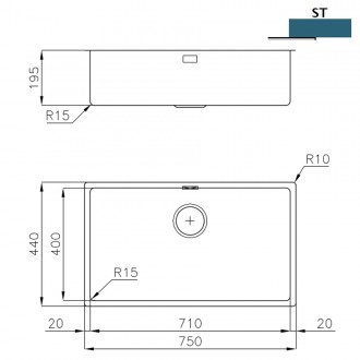 Кухонная мойка Foster Smokey 1157 859