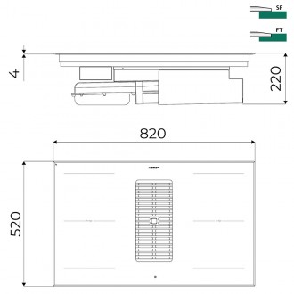 Индукционная варочная поверхность с вытяжкой Foster Arya 7392 245