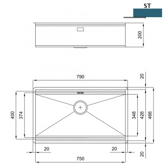 Кухонная мойка Foster Milanello PVD Gold Workstation 79х46 1034 859 Кухонная мойка Foster Milanello PVD Gold Workstation 79х46 1034 859