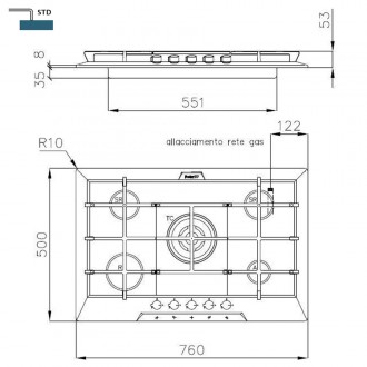 Газовая варочная поверхность Foster KF Marine 7666 062