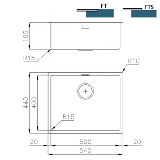 Кухонная мойка Foster KE flush-mount Bowls PVD Gold 54х44 2155 059 Кухонная мойка Foster KE flush-mount Bowls PVD Gold 54х44 2155 059