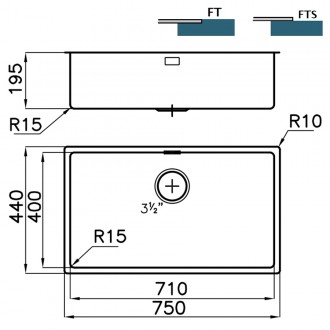Кухонная мойка Foster KE flush-mount Bowls PVD Copper 75х44 2157 058