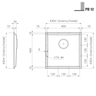 Кухонная мойка Foster Phantom Base 43x43 5554 340 Кухонная мойка Foster Phantom Base 43x43 5554 340
