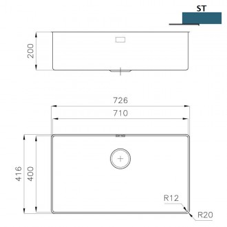 Кухонная мойка Foster Phantom Edge 72x41 4371 051