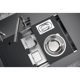 Кухонная мойка Foster Quadra Evo Gun Metal 47x47 1254 056