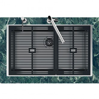 Кухонная мойка Foster Quadra Evo Gun Metal 78x47 1257 856