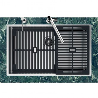 Кухонная мойка Foster Quadra Evo Gun Metal 78x47 1257 056