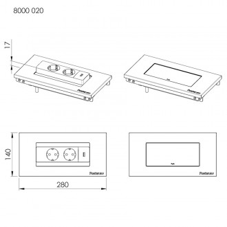 Нажимной держатель розетки Foster 8000 020 Нажимной держатель розетки Foster 8000 020