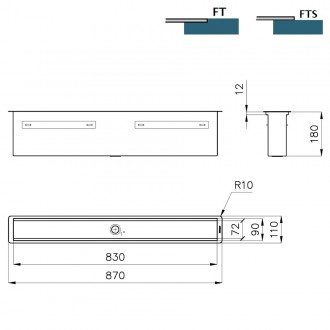 Кухонная мойка Foster Equipped troughs Slim 3025 801 Кухонная мойка Foster Equipped troughs Slim 3025 801