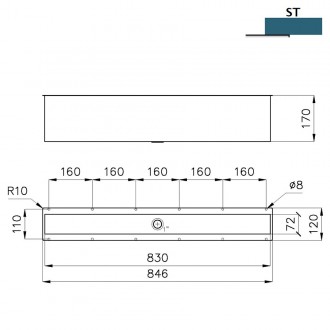 Кухонная мойка Foster Equipped troughs Slim 3025 881 Кухонная мойка Foster Equipped troughs Slim 3025 881