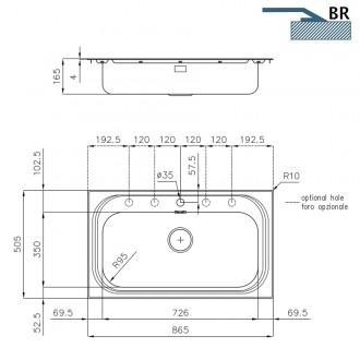 Кухонна мийка Foster S1000 Single Bowl 86х50 1180 156 Кухонна мийка Foster S1000 Single Bowl 86х50 1180 156