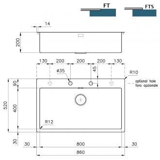 Кухонная мойка Foster S4001 86х52 3367 050 Кухонная мойка Foster S4001 86х52 3367 050