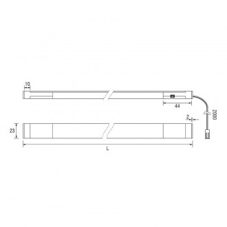 Навесной кухонный светильник GEO xT-B 600 (175XTB0600N1B12) 5,40W белый свет, цвет - алюминий