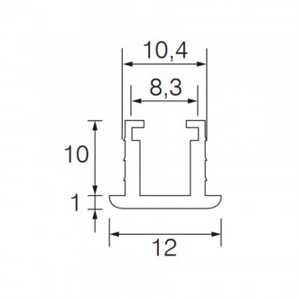 Рассеиватель SKY-B (682SB3000) врезной / накладной 3000 мм, цвет - белый Рассеиватель SKY-B (682SB3000) врезной / накладной 3000 мм, цвет - белый