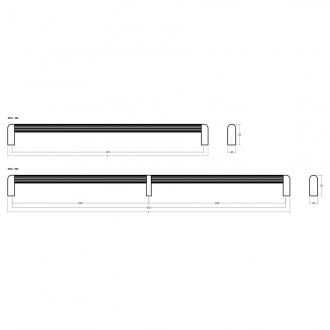 Ручка-скоба Viefe Riss Big 982×960×52 мм чорний матовий (0655.960.L.M2) Ручка-скоба Viefe Riss Big 982×960×52 мм чорний матовий (0655.960.L.M2)