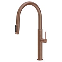 Смеситель кухонный с подключением к фильтру Gessi 316 Meccanica медь брашированная PVD (60824#708)