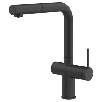 Смеситель кухонный с подключением к фильтру Gessi Inedito матовый черный (60572#299)