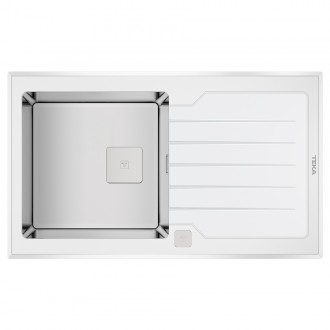 Кухонна мийка Teka Diamond RS15 1B 1D 86 WH (115100012) біле скло