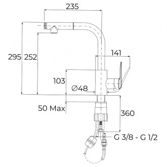 Змішувач кухонний Teka IN 938 PLUS (116020010) хром Змішувач кухонний Teka IN 938 PLUS (116020010) хром