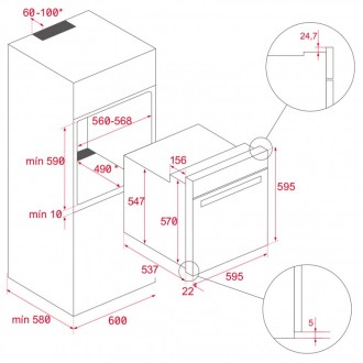 Електрична духова шафа Teka HLB 8400 FBK (111000076) чорне скло