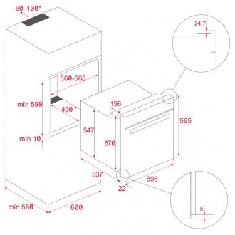 Електрична духова шафа Teka UrbanColor HLB 8400 BK (111000005) чорне скло