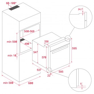 Електрична духова шафа Teka Total HSB 630 (41560132) чорний