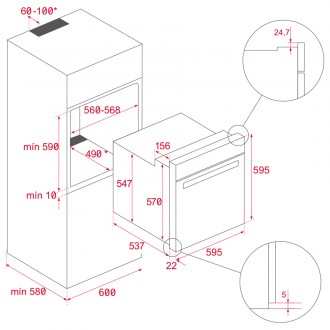 Электрический духовой шкаф Teka Total NEO HSB 6150 FBK (111010063) черный Электрический духовой шкаф Teka Total NEO HSB 6150 FBK (111010063) черный